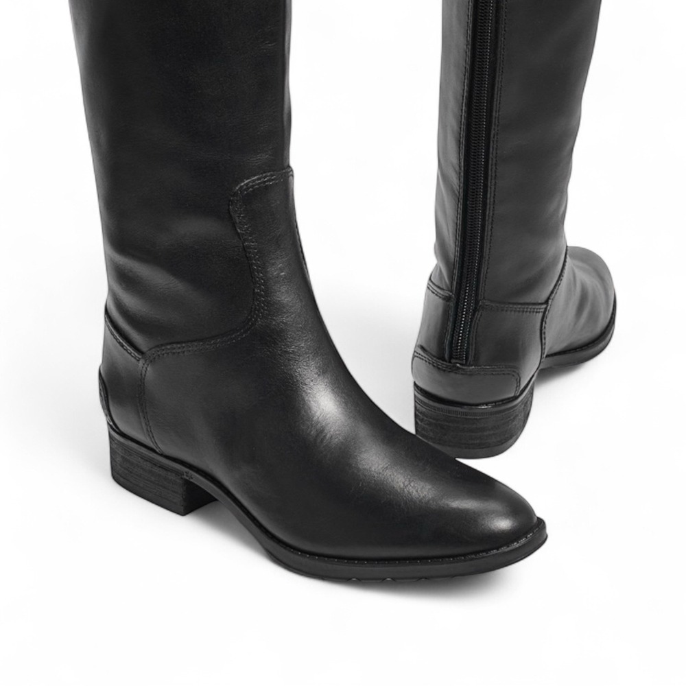 Sam Edelman Women's Penny 2 Black Leather Knee Riding Boots Size 6 - Picture 4 of 11